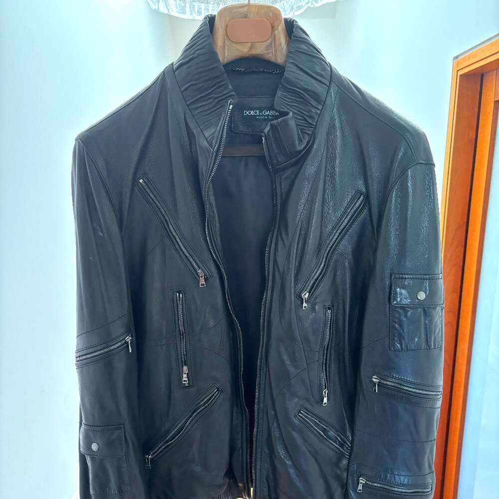 Dolce and Gabana Leather Jacket